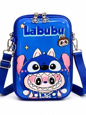 Labubu Blue Monster Crossbody Bag – Cute Kawaii Shoulder Bag